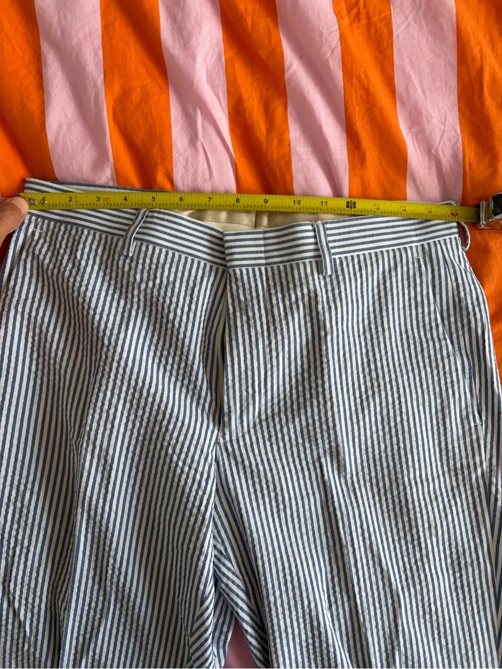 J. Crew Ludlow Seersucker Suit 36s pants 31x28